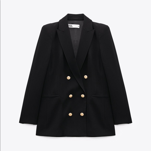 ZARA LONG BLAZER WITH GOLD BUTTONS - Picture 12 of 15